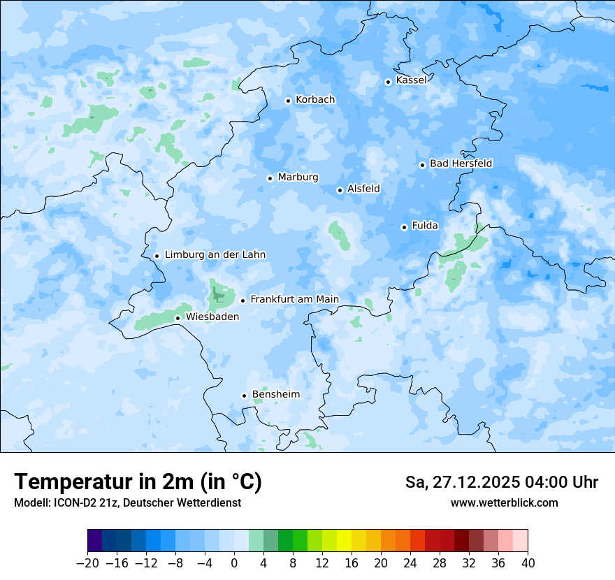 Modellkarten Temperatur