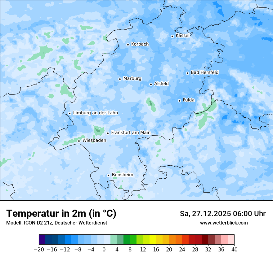 Modellkarten Temperatur