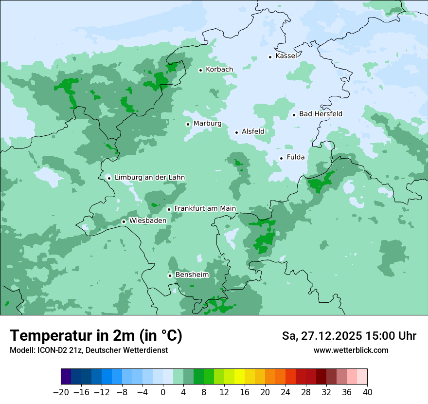 Modellkarten Temperatur