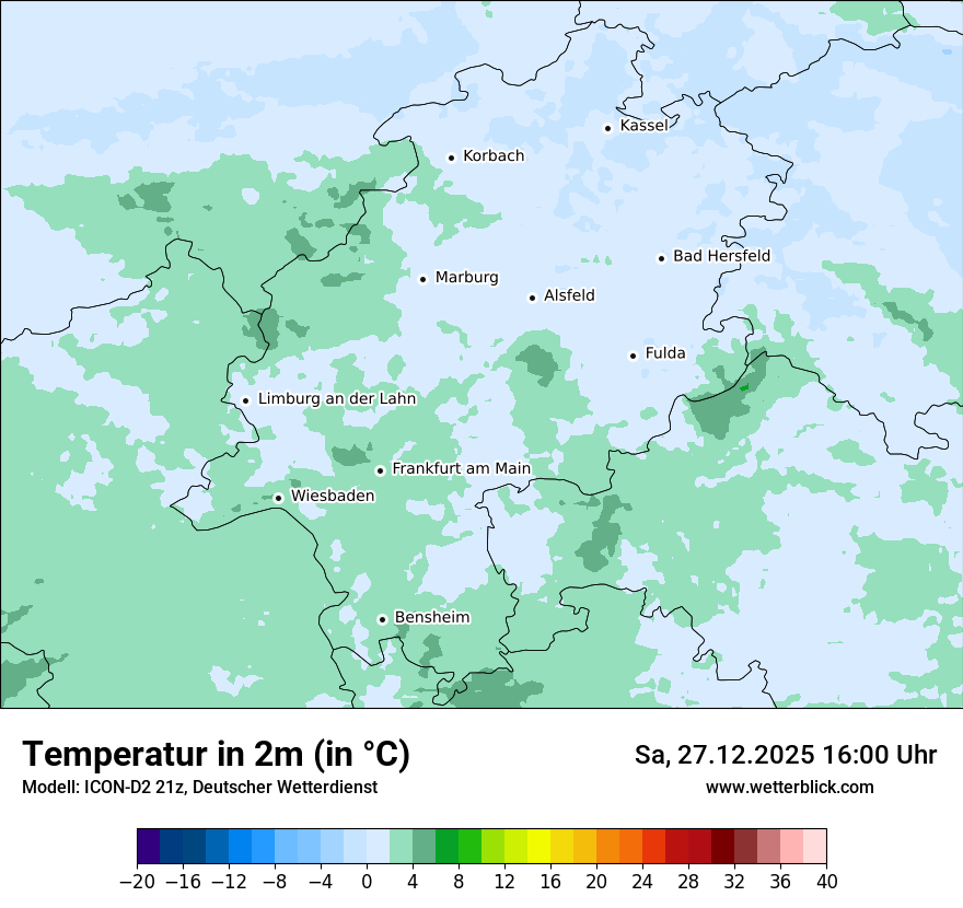 Modellkarten Temperatur