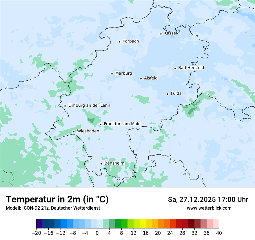 Modellkarten Temperatur