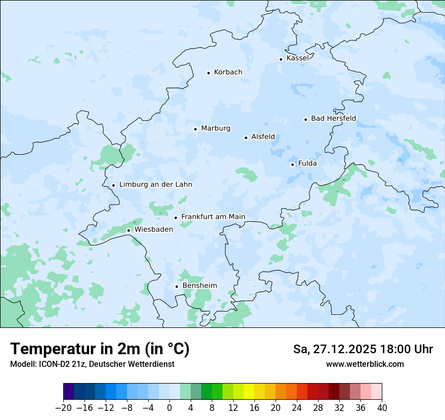 Modellkarten Temperatur
