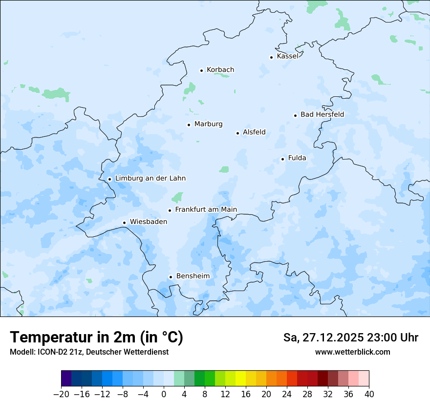 Modellkarten Temperatur