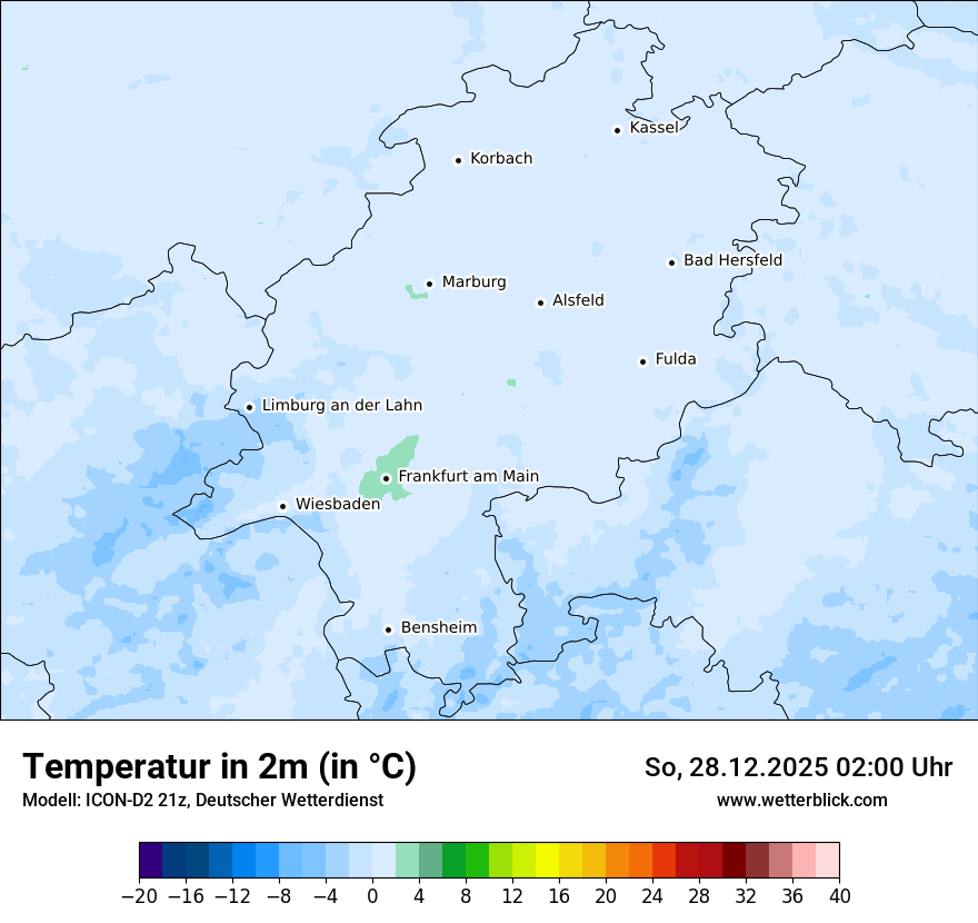 Modellkarten Temperatur