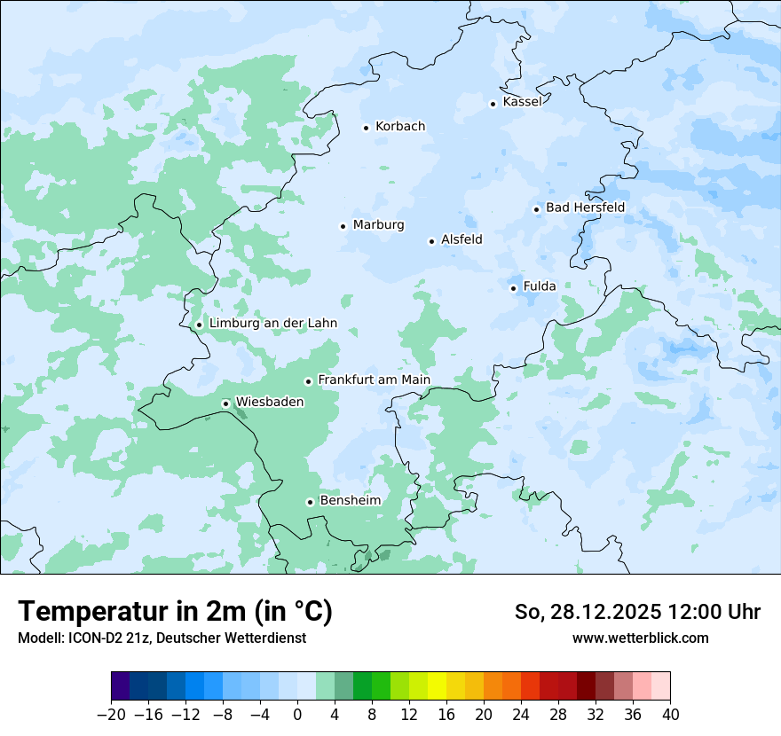 Modellkarten Temperatur