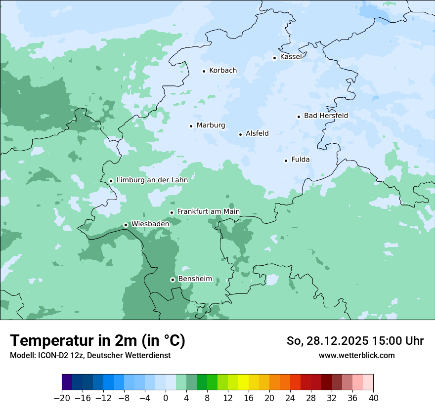 Modellkarten Temperatur