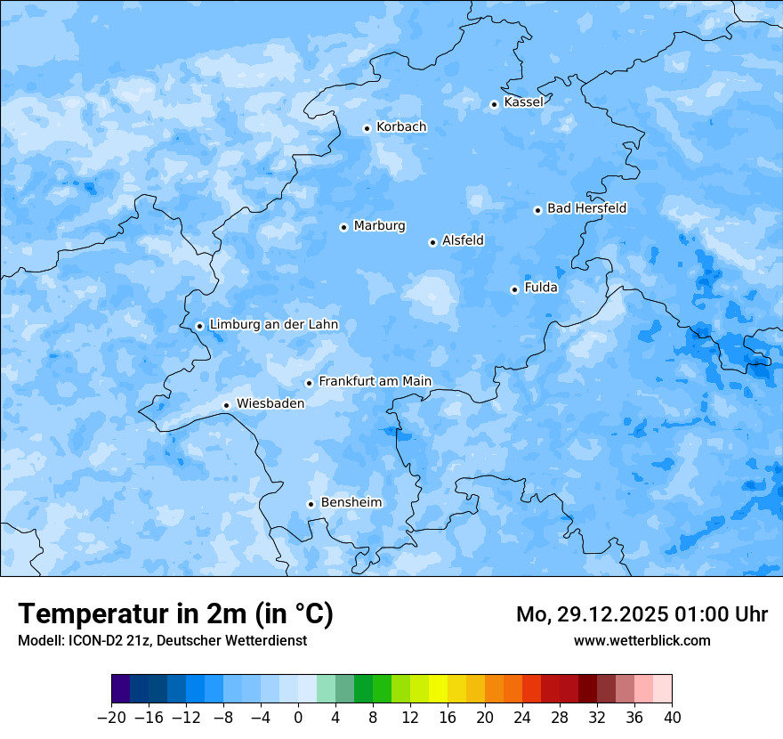 Modellkarten Temperatur