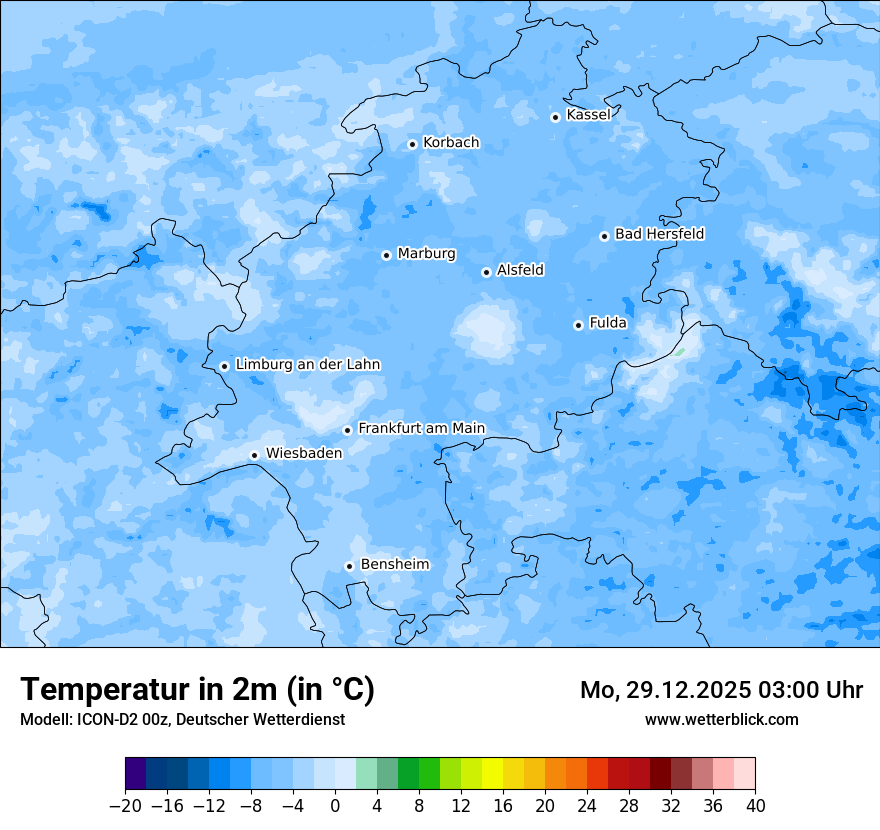 Modellkarten Temperatur
