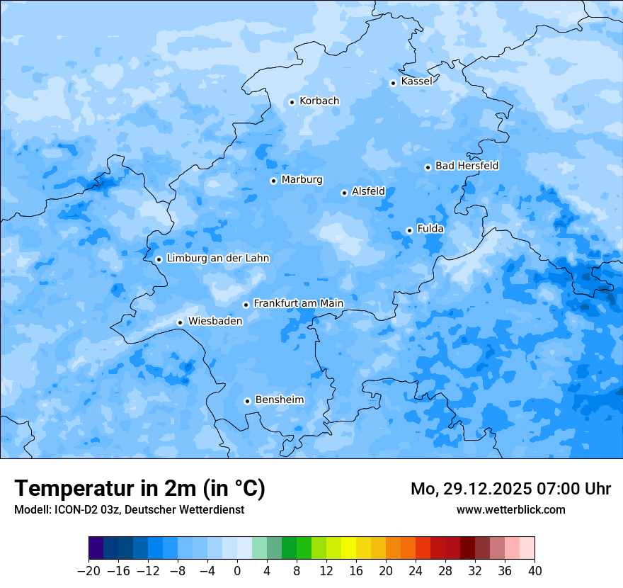 Modellkarten Temperatur