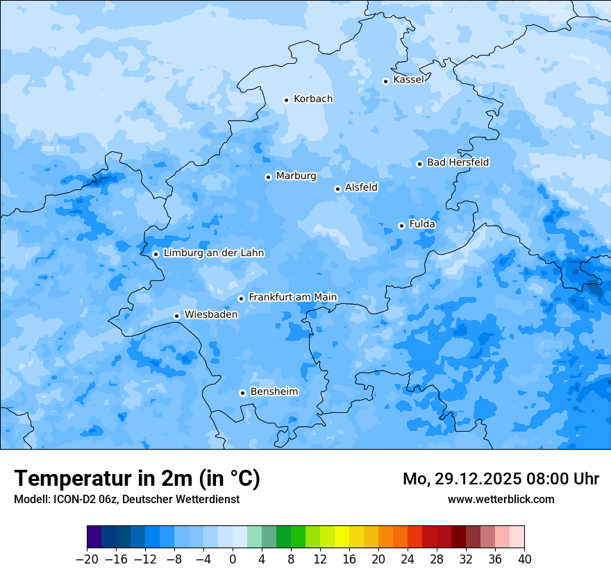Modellkarten Temperatur