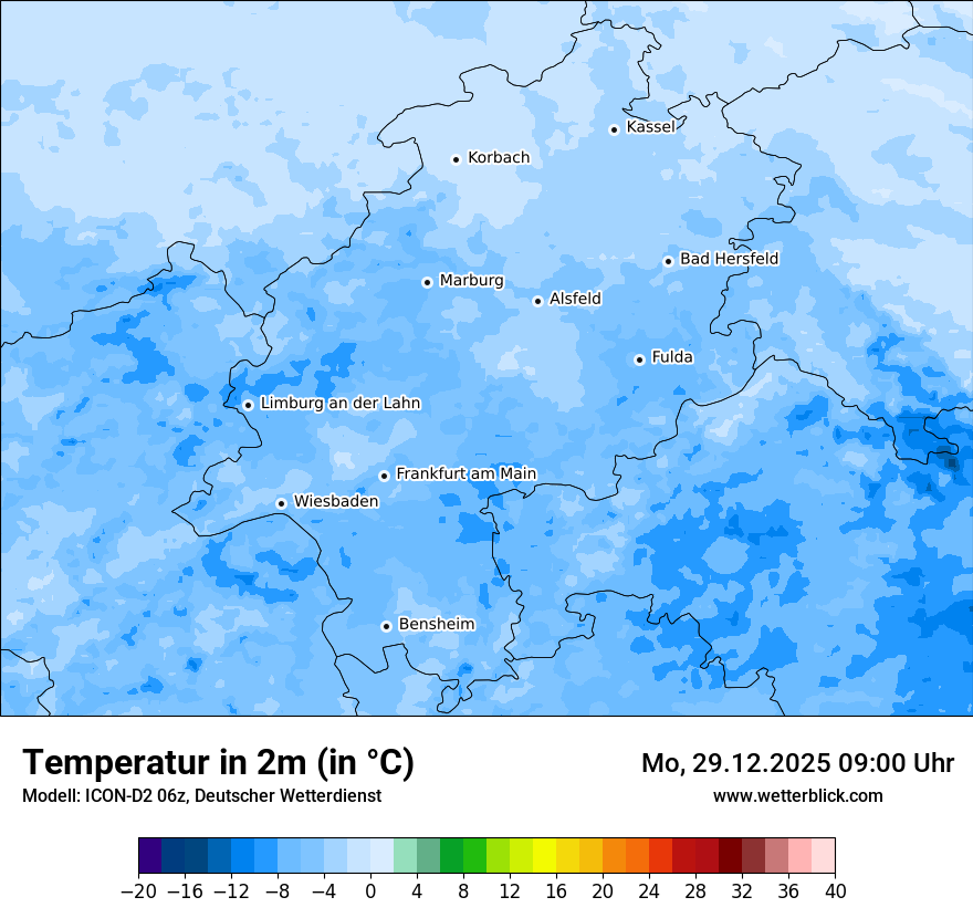 Modellkarten Temperatur