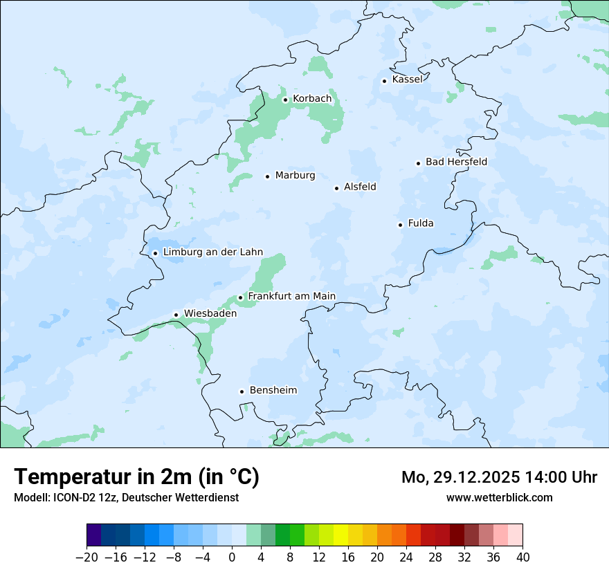 Modellkarten Temperatur