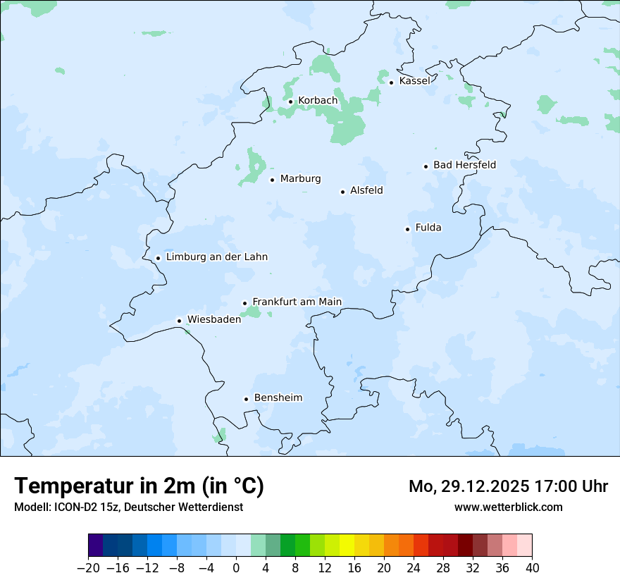 Modellkarten Temperatur