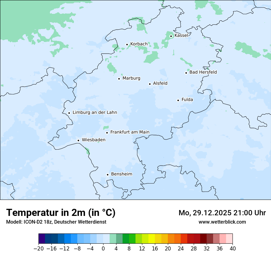 Modellkarten Temperatur