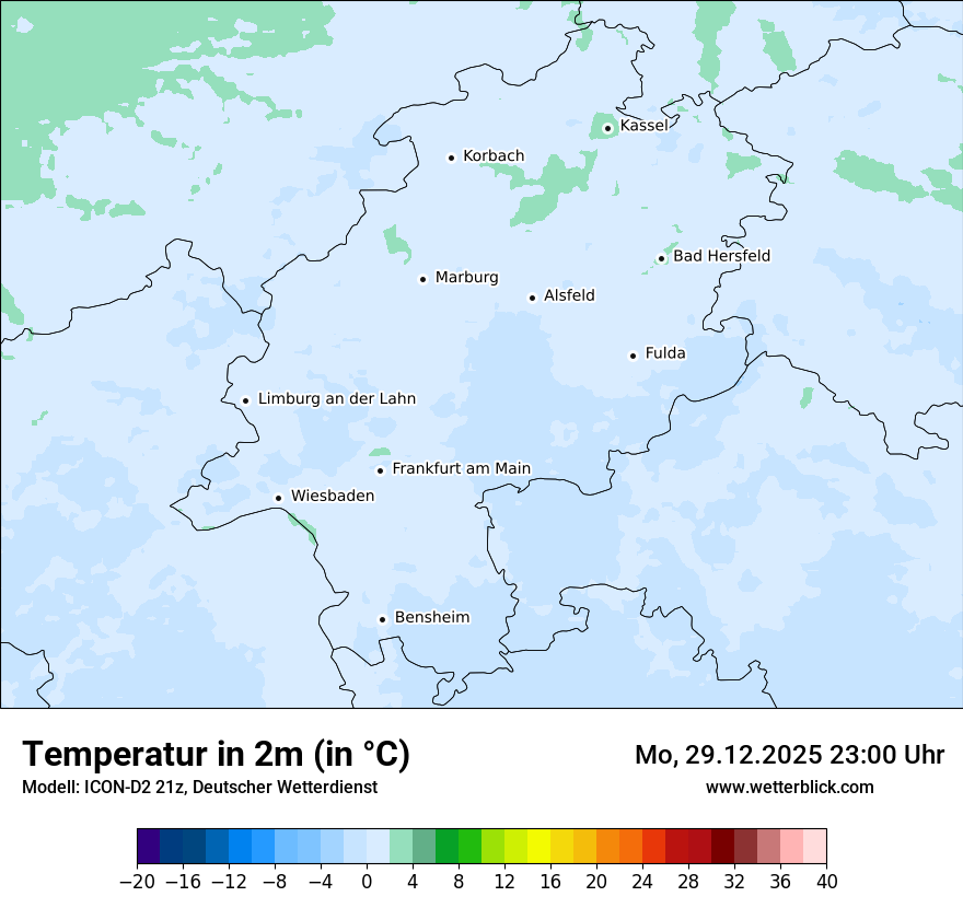 Modellkarten Temperatur