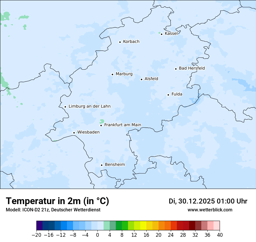 Modellkarten Temperatur