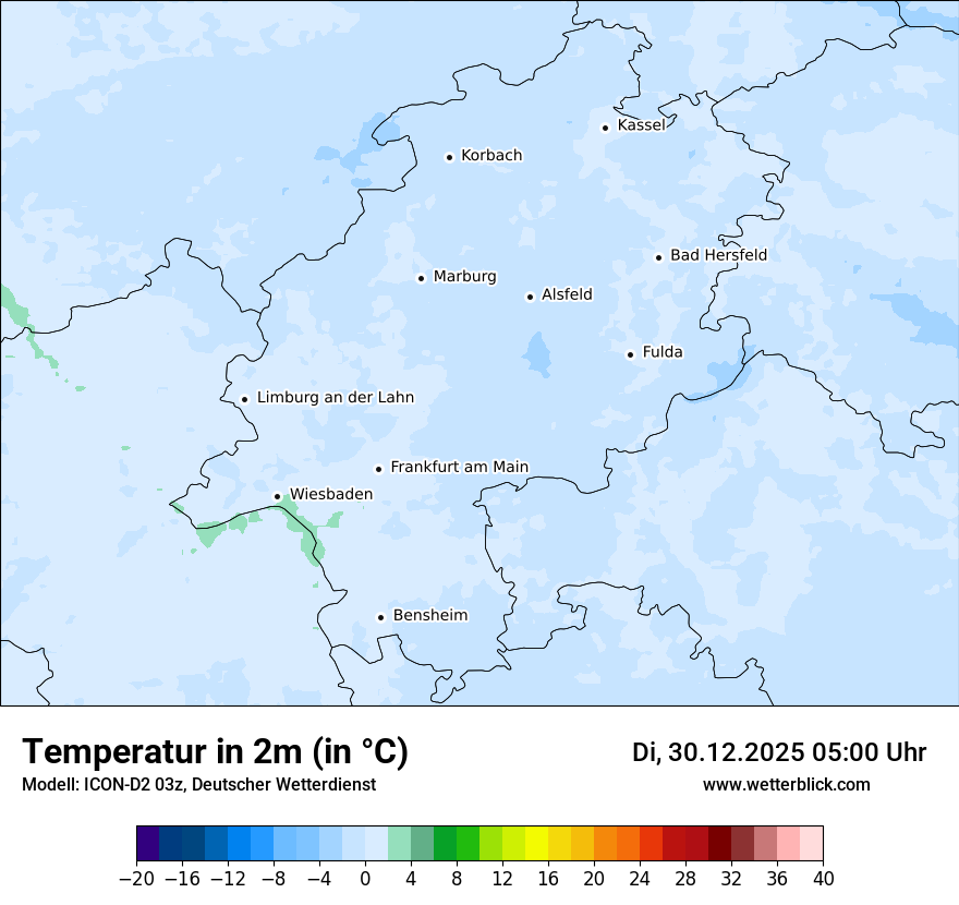 Modellkarten Temperatur