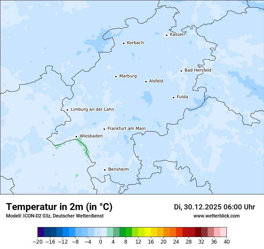 Modellkarten Temperatur