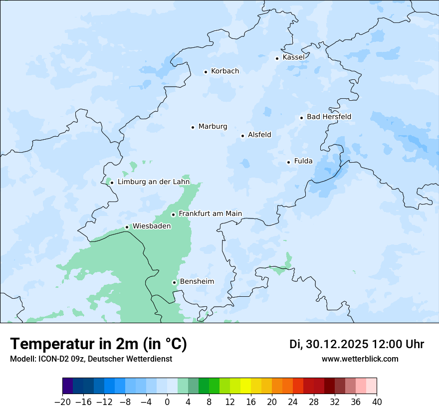 Modellkarten Temperatur