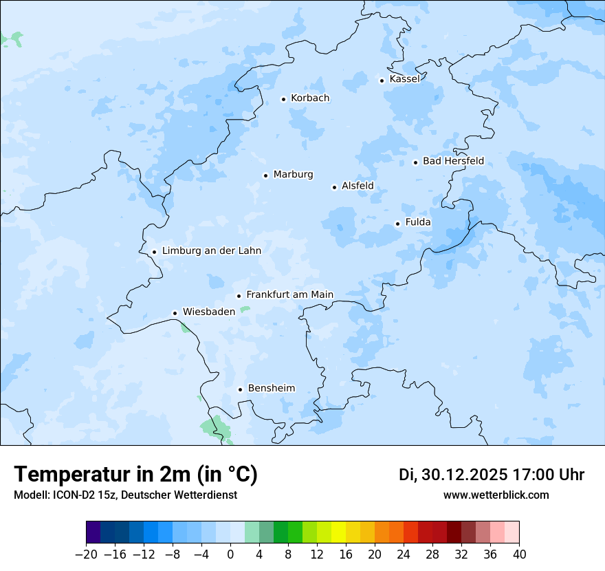 Modellkarten Temperatur