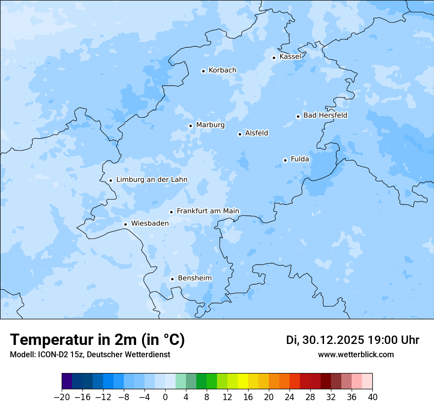 Modellkarten Temperatur