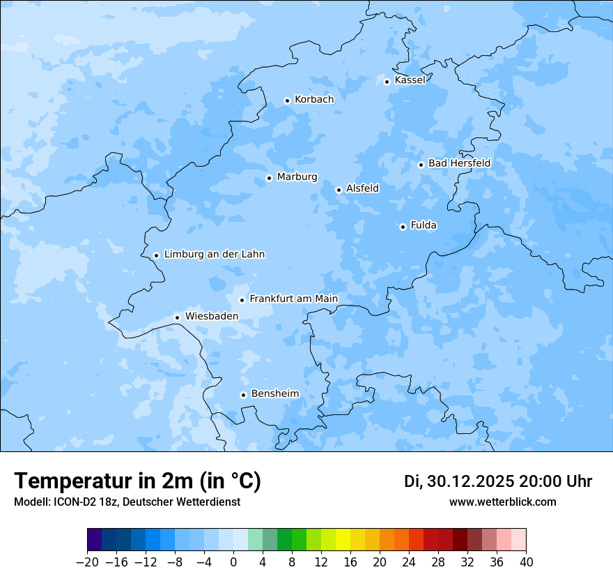 Modellkarten Temperatur