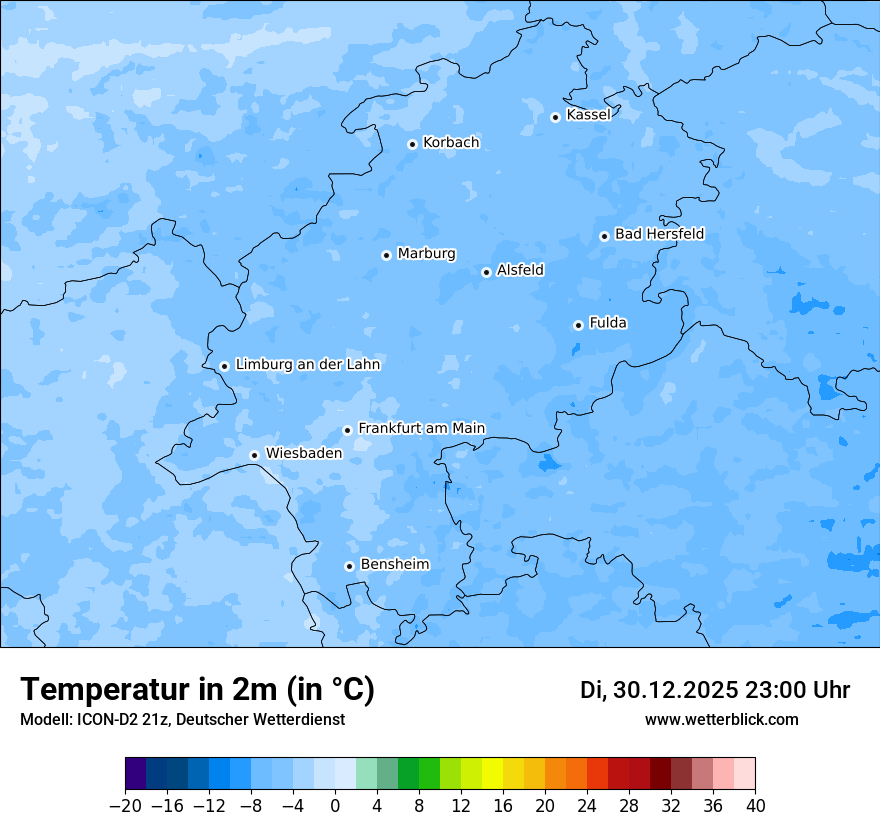 Modellkarten Temperatur