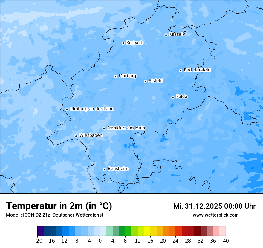 Modellkarten Temperatur