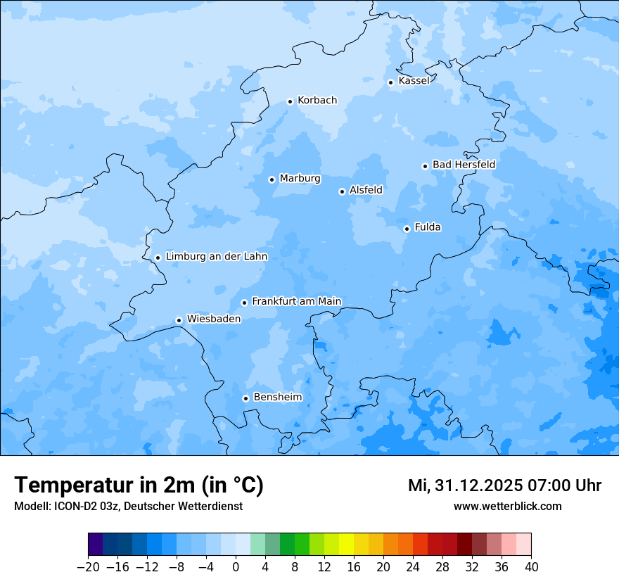 Modellkarten Temperatur