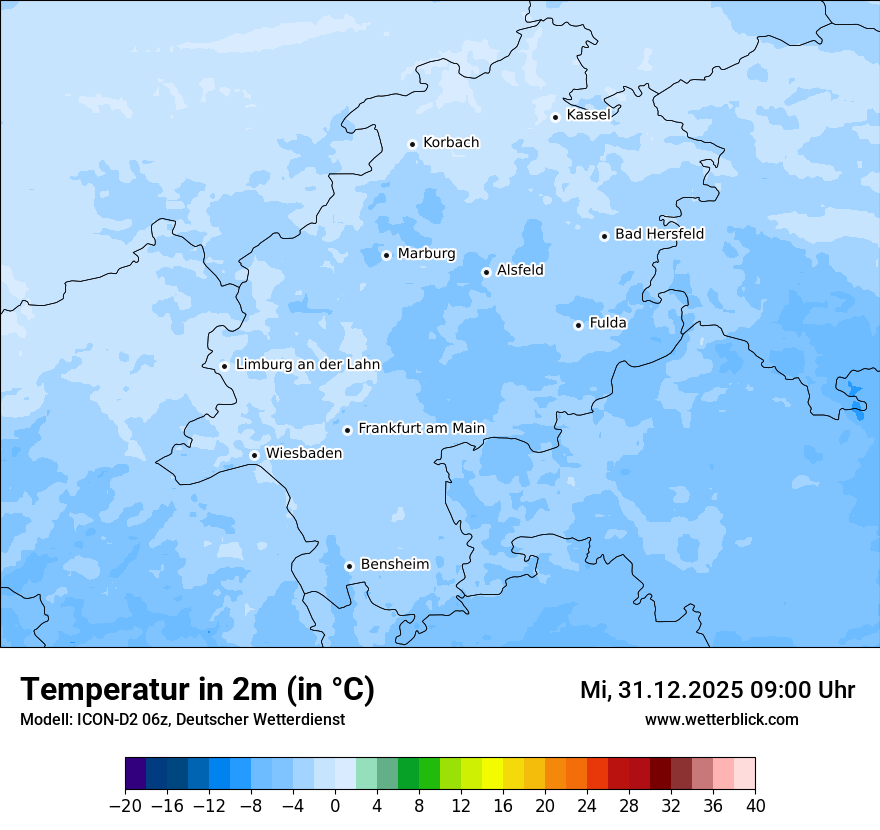 Modellkarten Temperatur
