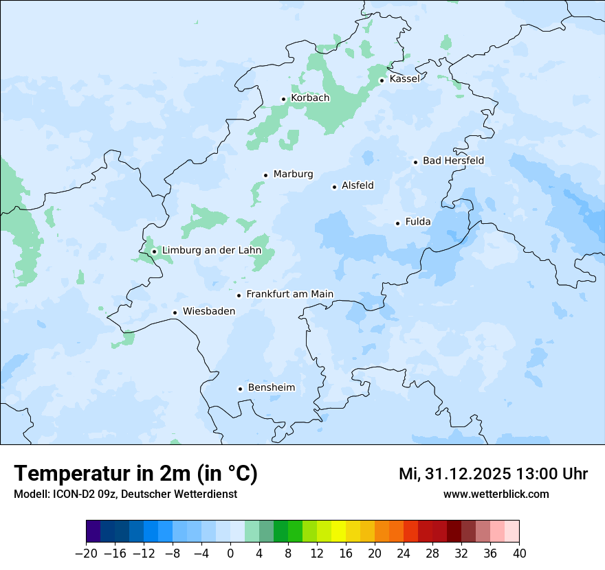 Modellkarten Temperatur