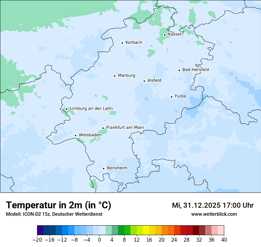 Modellkarten Temperatur