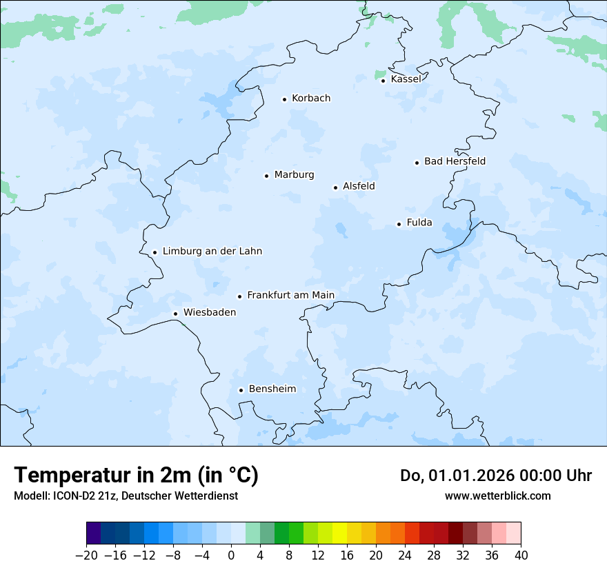 Modellkarten Temperatur