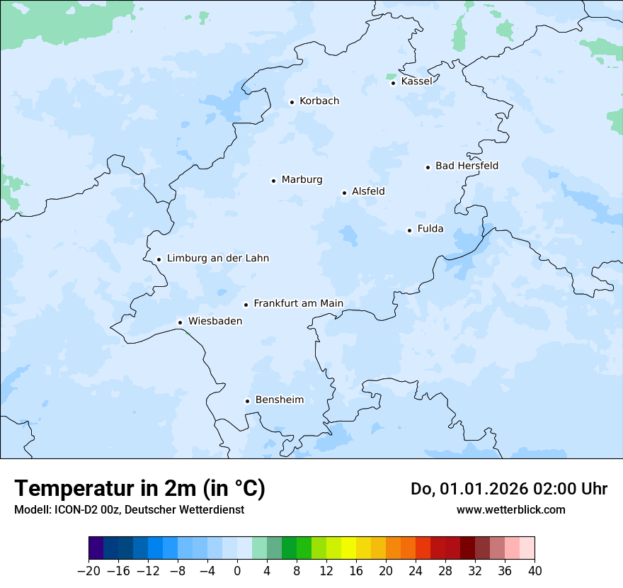 Modellkarten Temperatur