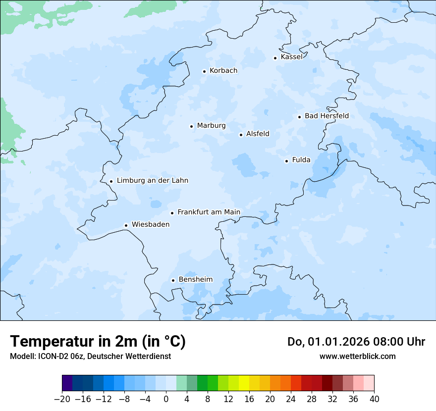 Modellkarten Temperatur