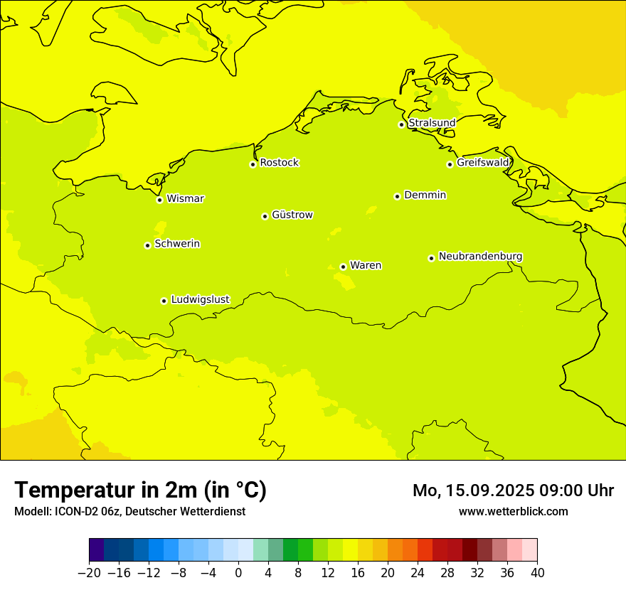 Modellkarten Temperatur