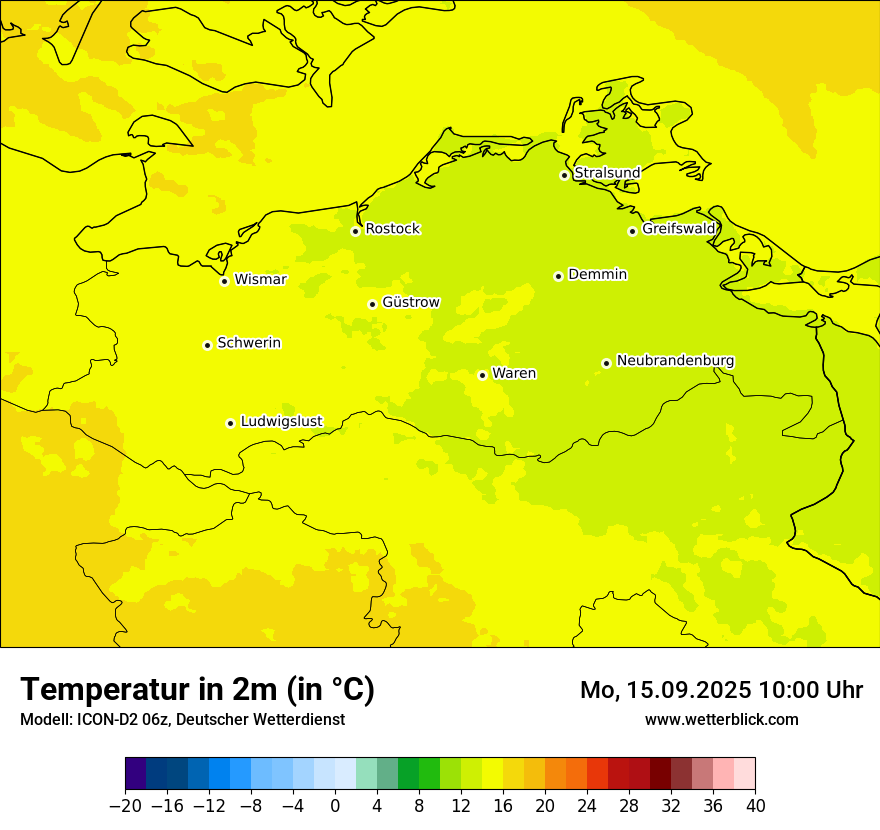 Modellkarten Temperatur