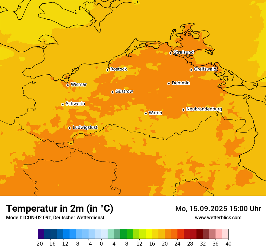 Modellkarten Temperatur
