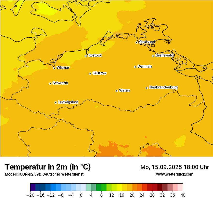 Modellkarten Temperatur