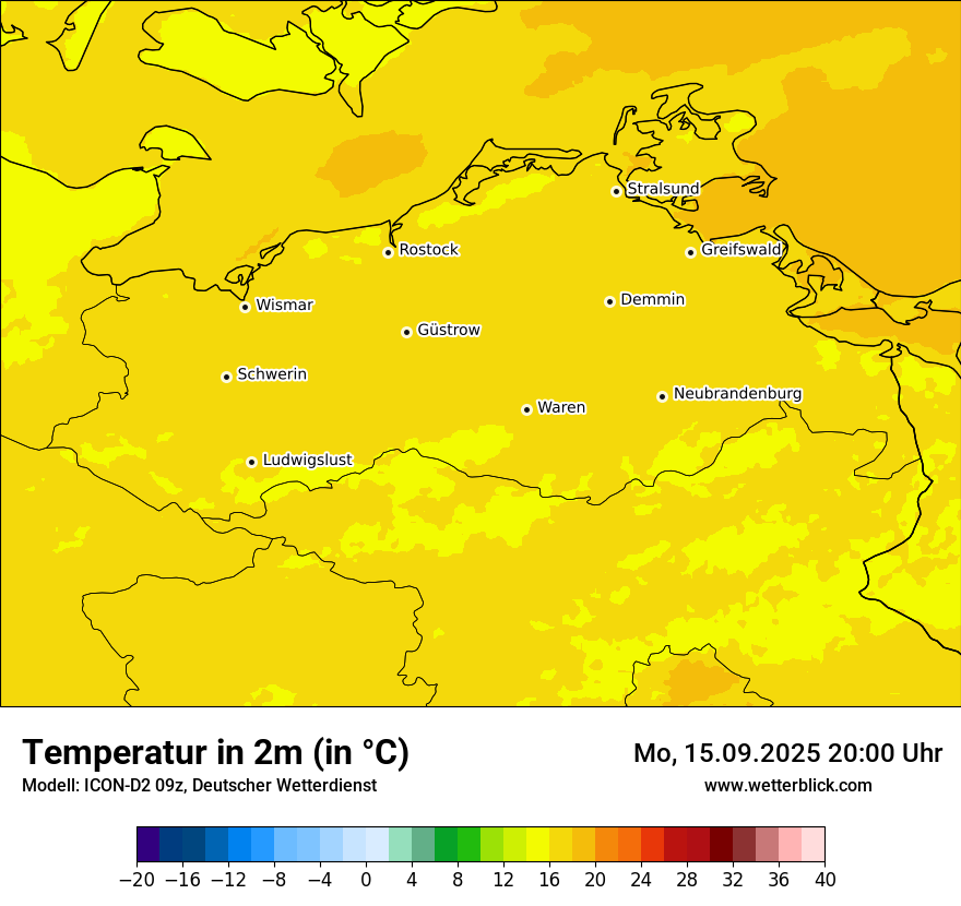 Modellkarten Temperatur