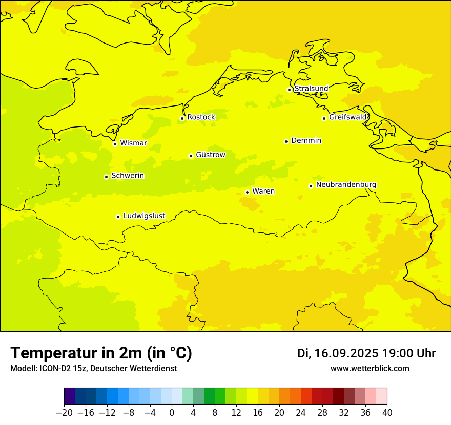 Modellkarten Temperatur