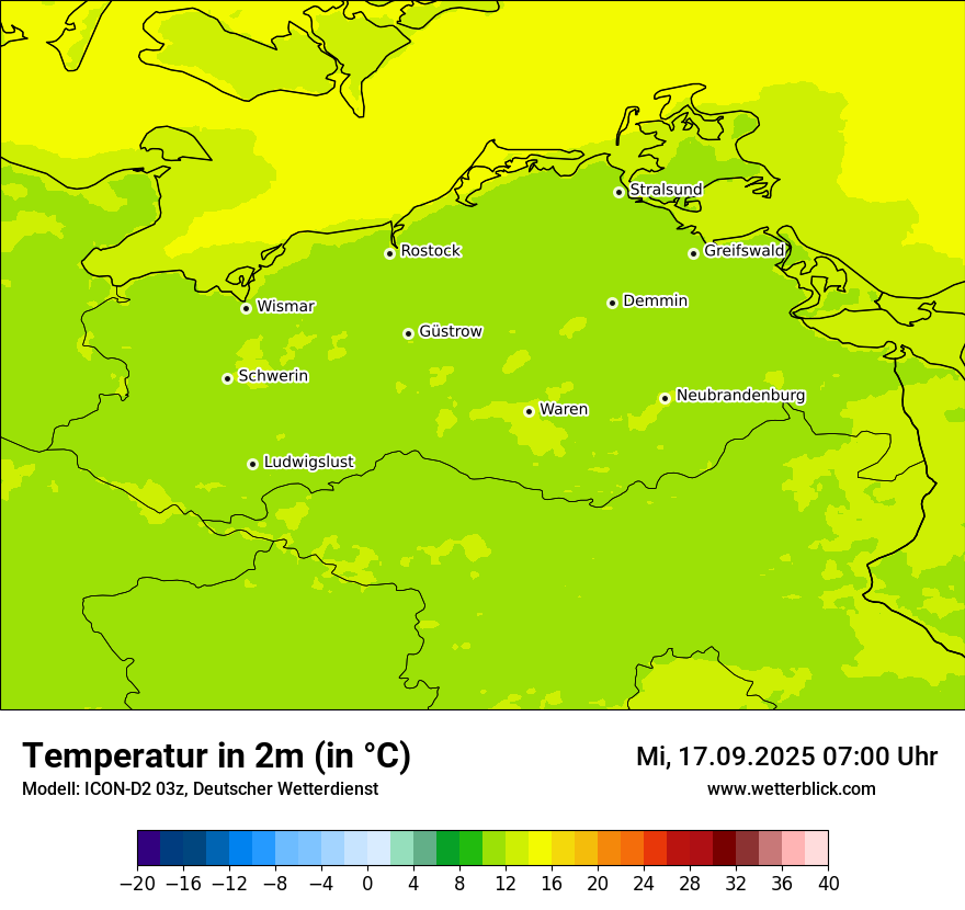 Modellkarten Temperatur