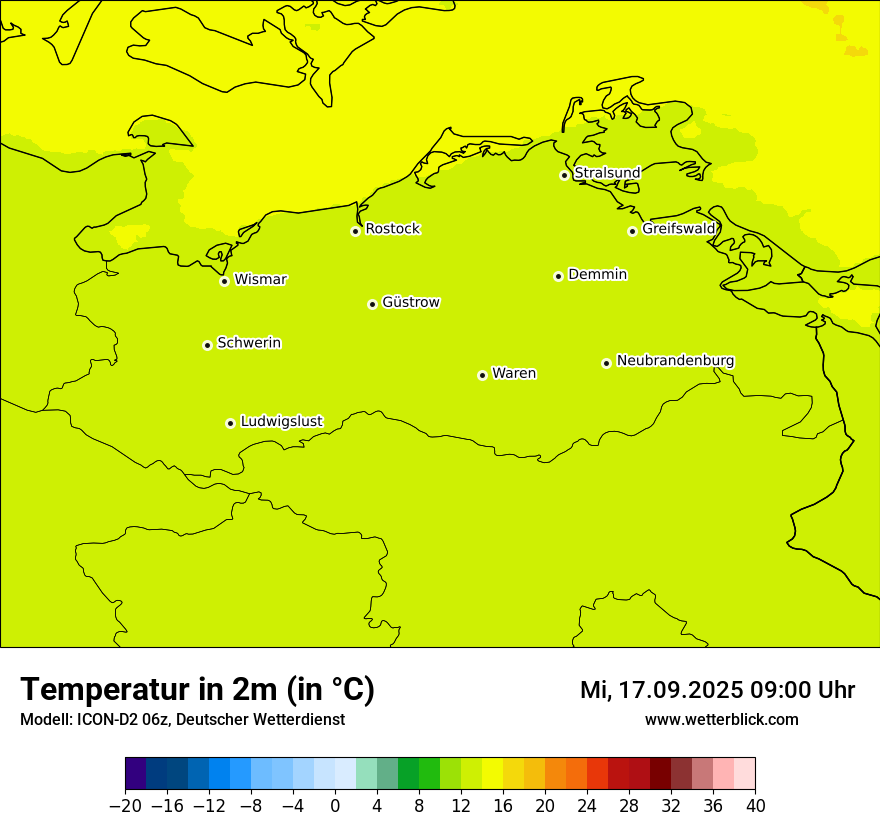 Modellkarten Temperatur