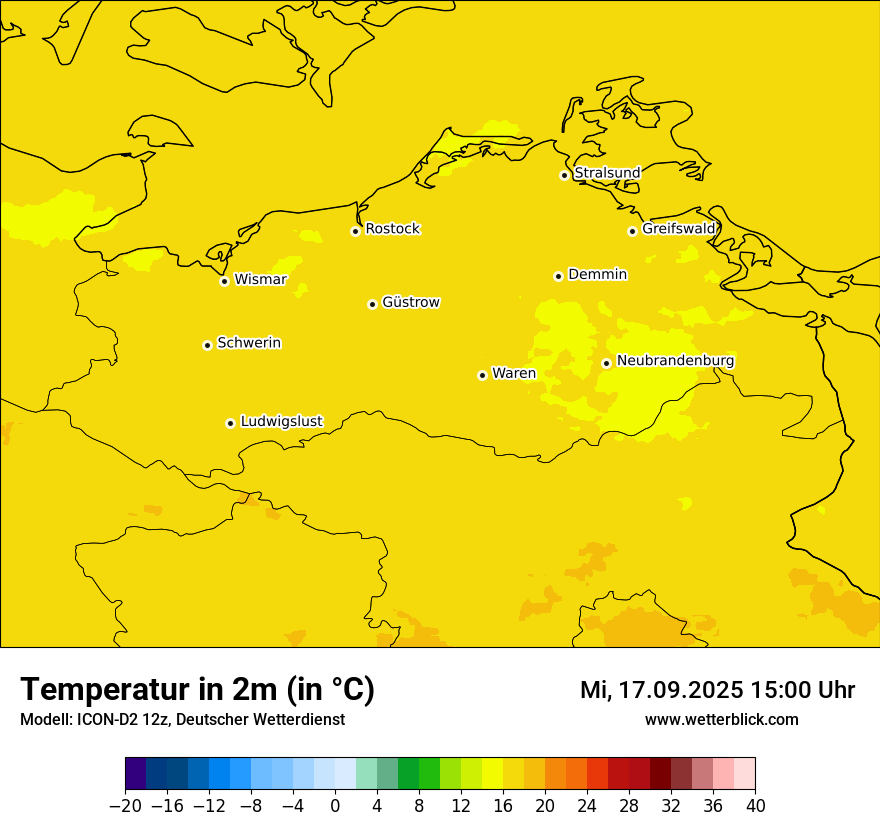 Modellkarten Temperatur