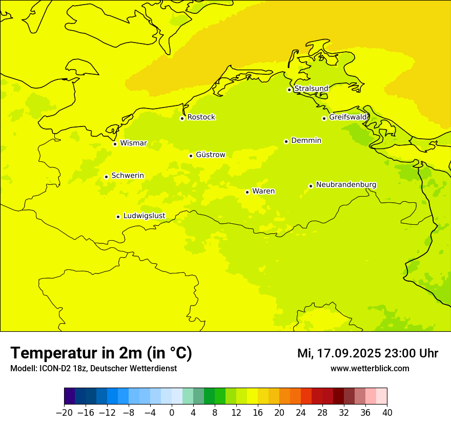 Modellkarten Temperatur