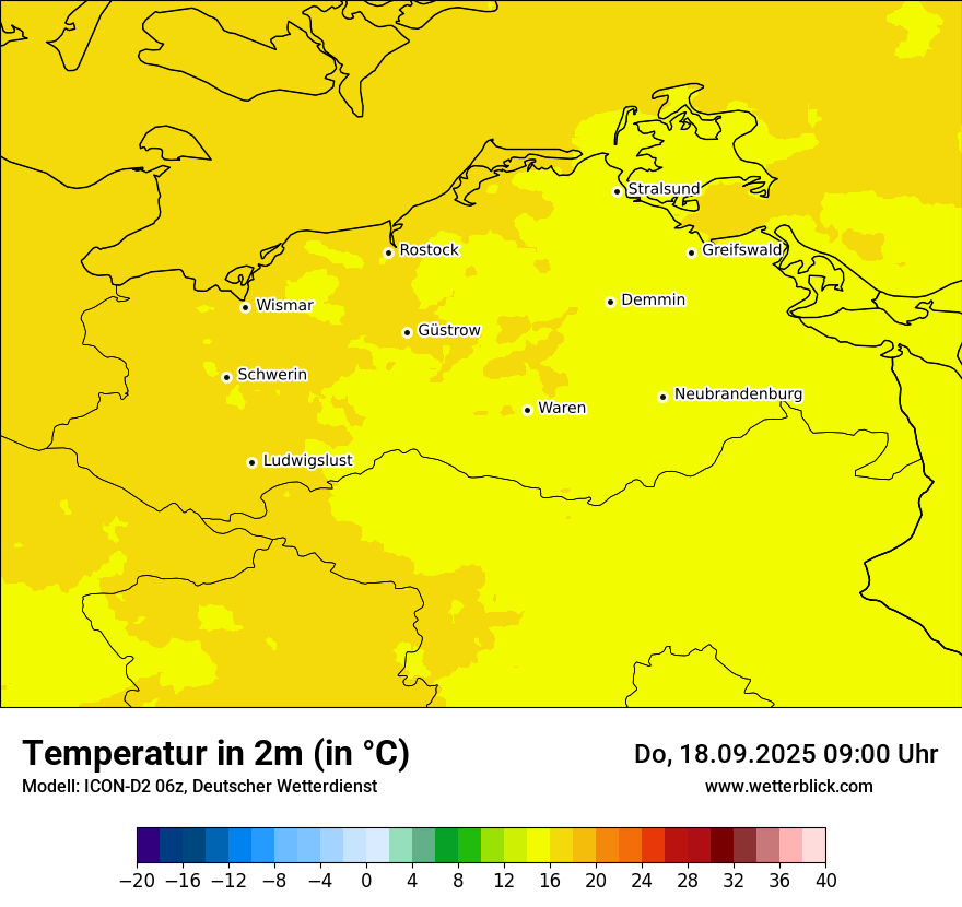 Modellkarten Temperatur