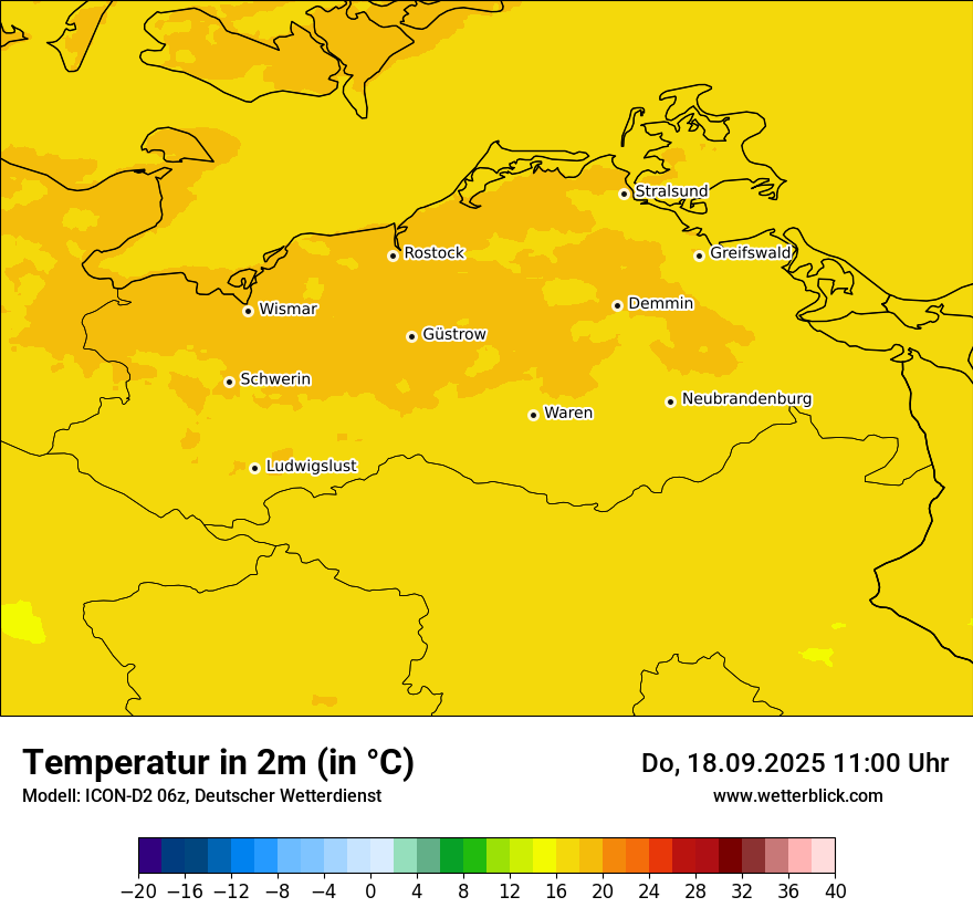 Modellkarten Temperatur