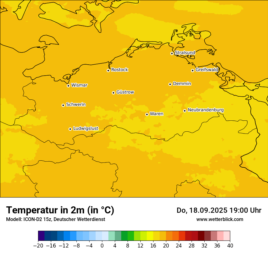 Modellkarten Temperatur