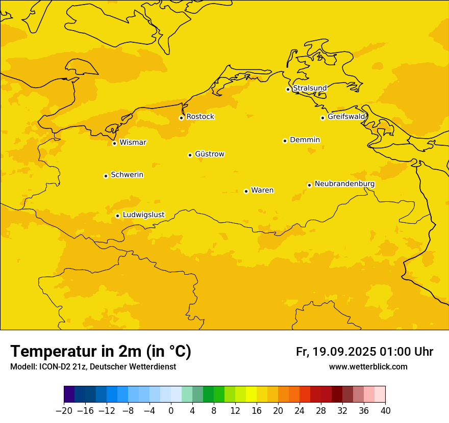 Modellkarten Temperatur