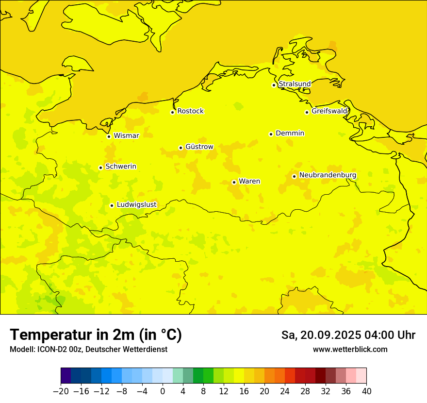 Modellkarten Temperatur